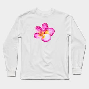 Swirly Plumeria Long Sleeve T-Shirt